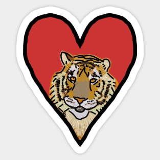 My Tiger Love on Valentines Day Graphic Sticker